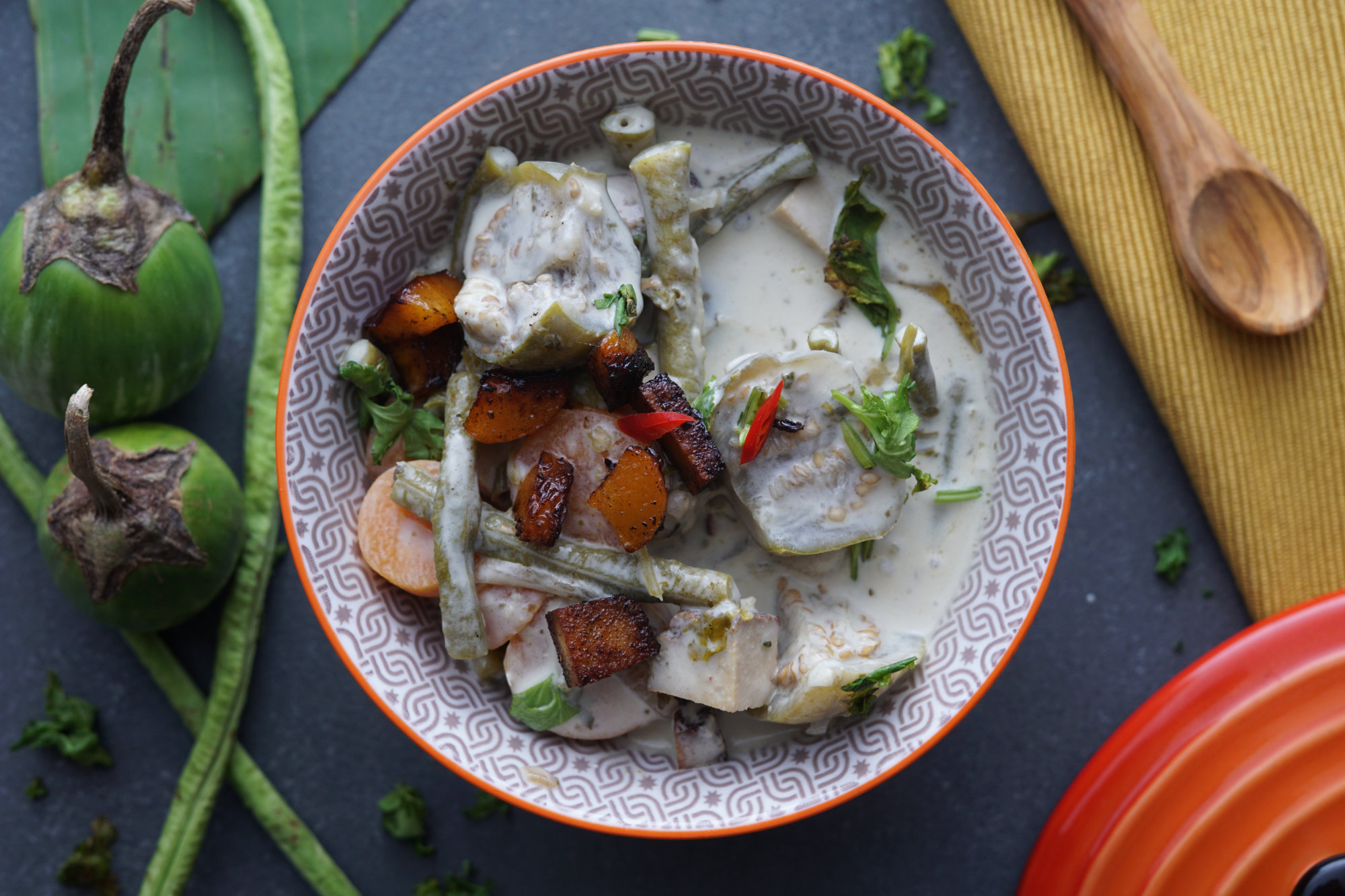 Green Thai Curry with smoked Tofu