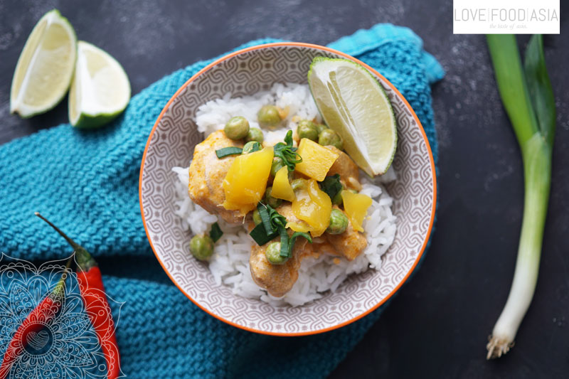 Rotes Thaicurry mit Lende und Mango