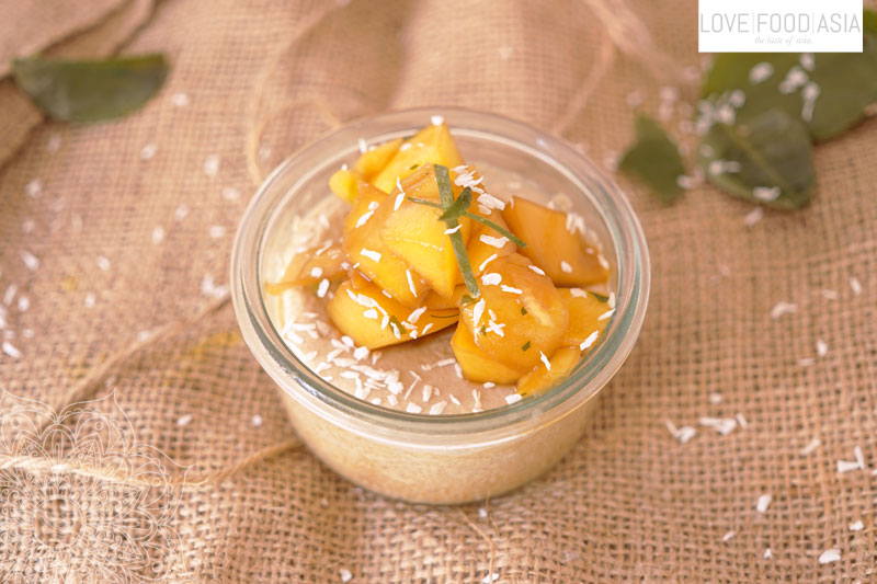 Thai Coconut Custard with Mango