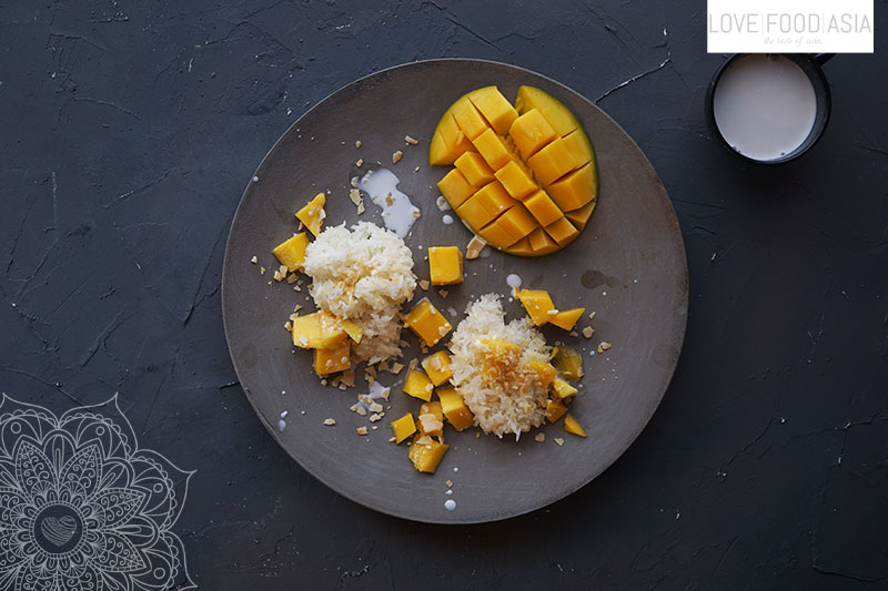 Süßer Klebereis mit Mango