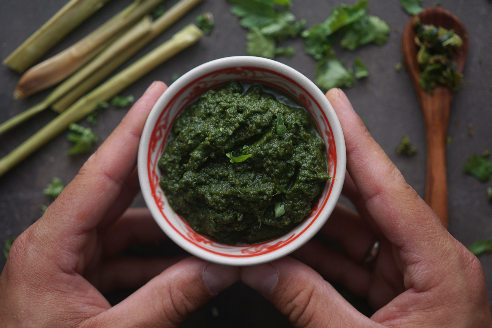 Hausgemachte Grüne Currypaste